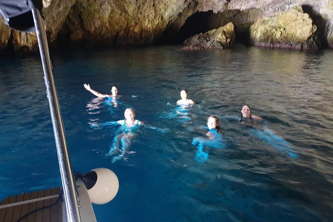 Blue Cave, Lady of Rocks , Perast and Mamula Speedboattour MW - Perast from the water, with baroque views