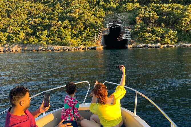 Blue Cave, Lady of the Rocks and Kotor Bay SpeedBoat Tour 3H - Mamula Island at the mouth of the bay