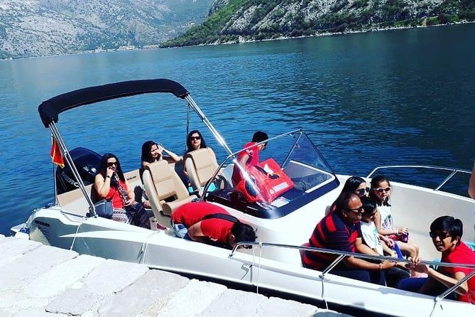 Boat tour to Lady of the Rock , Submarine base & Blue Cave swim - Why a speedboat is a good way to see Kotor Bay