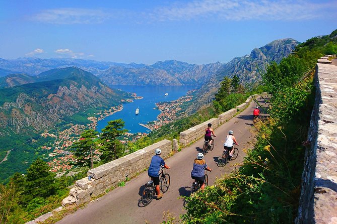 Cable car + Electric MTB from Njegos Mausoleum to Kotor bay - Riding from sea level to 1,300 meters