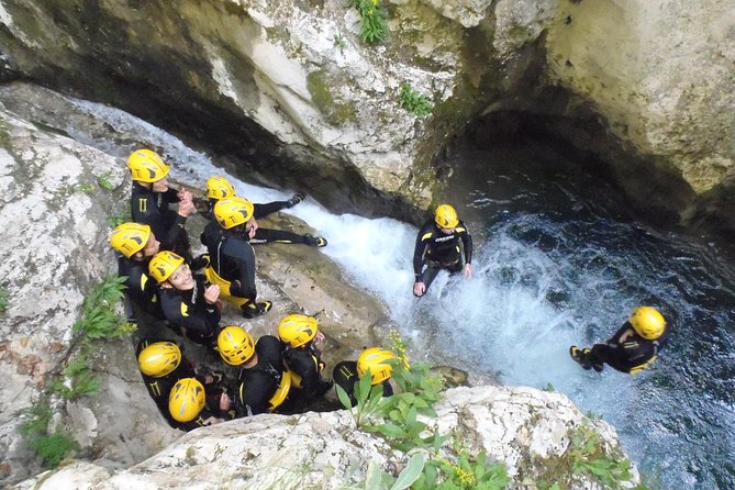 Canyoning in Nevidio Canyon - The 11 a.m. gear fitting and safety briefing