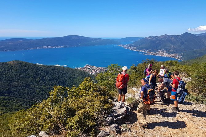Hiking Vrmac peninsula with panoramic view on Kotor bay - Walking toward Sveti Ilija