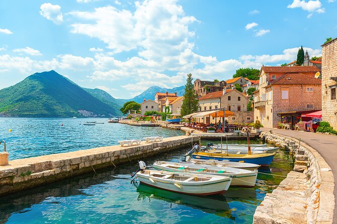 Kotor Bay Escape: Blue Cave, Beach & Swimming Time - Passing Perast from the water