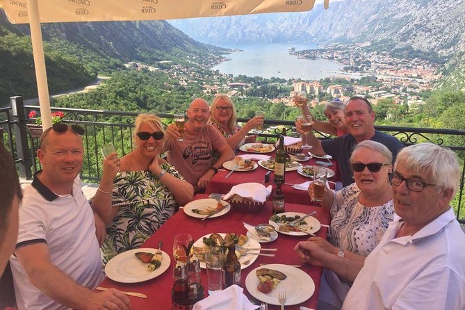 Kotor-Budva-St Stefan tour - including tasting traditional food and wine - Returning through Tivat Bay and Kotor Bay