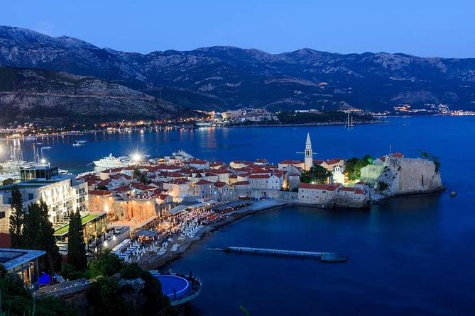 Sveti Stefan, Budva and Kotor - Sveti Stefan from the coastal road