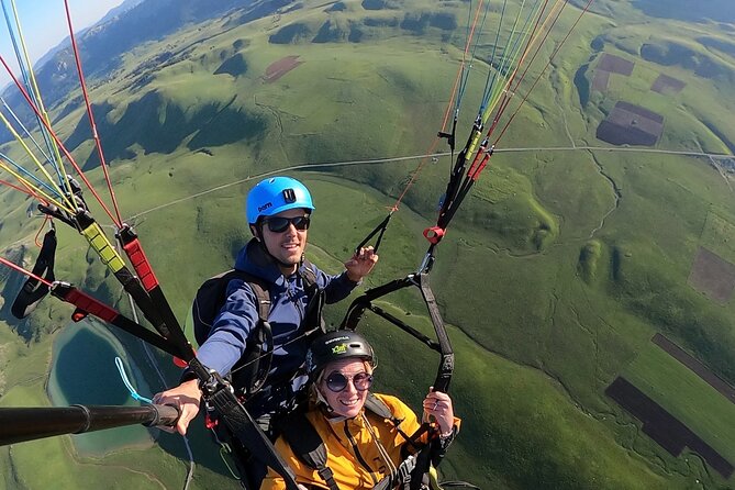 Tandem Paragliding in Durmitor National Park - The harness, helmet, and takeoff
